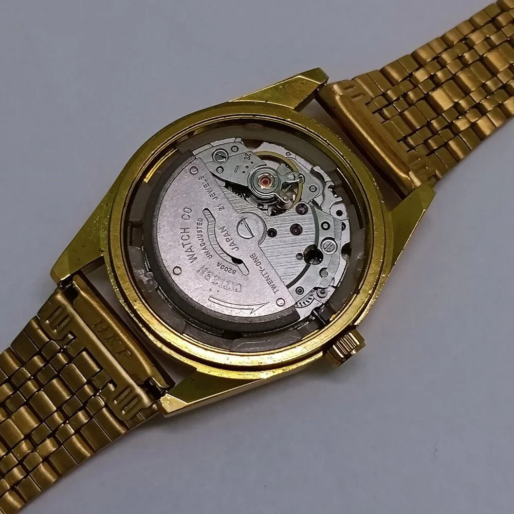 Vintage CITIZEN Automatic 21-J Day & Date Japanese Men's Black Dial Wristwatch - Picture 6 of 6